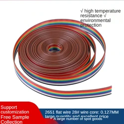 5m/cable 28AWG flat color rainbow cable wire rainbow cable 10PIN new product in 2021!