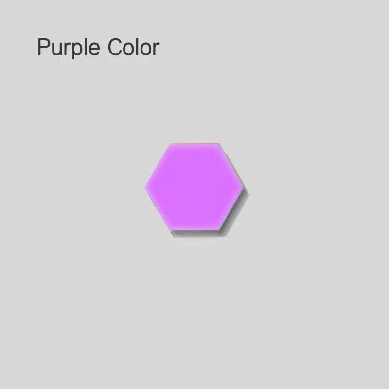 purple DIY квантовый светильник сенсорный датчик ночной Светильник модульный шестиугольный светодиодный магнитный светильник s настенный Настольный светильник Ночной светильник - Emitting Color: purple