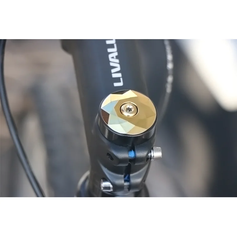 Bicycle Head Cap Bicycle Headset Cap Burnt Blue MTB Road Bike Stem Headset Top Cap Cover with Screw for 28.6mm Fork Head Tube Cycling Accessories