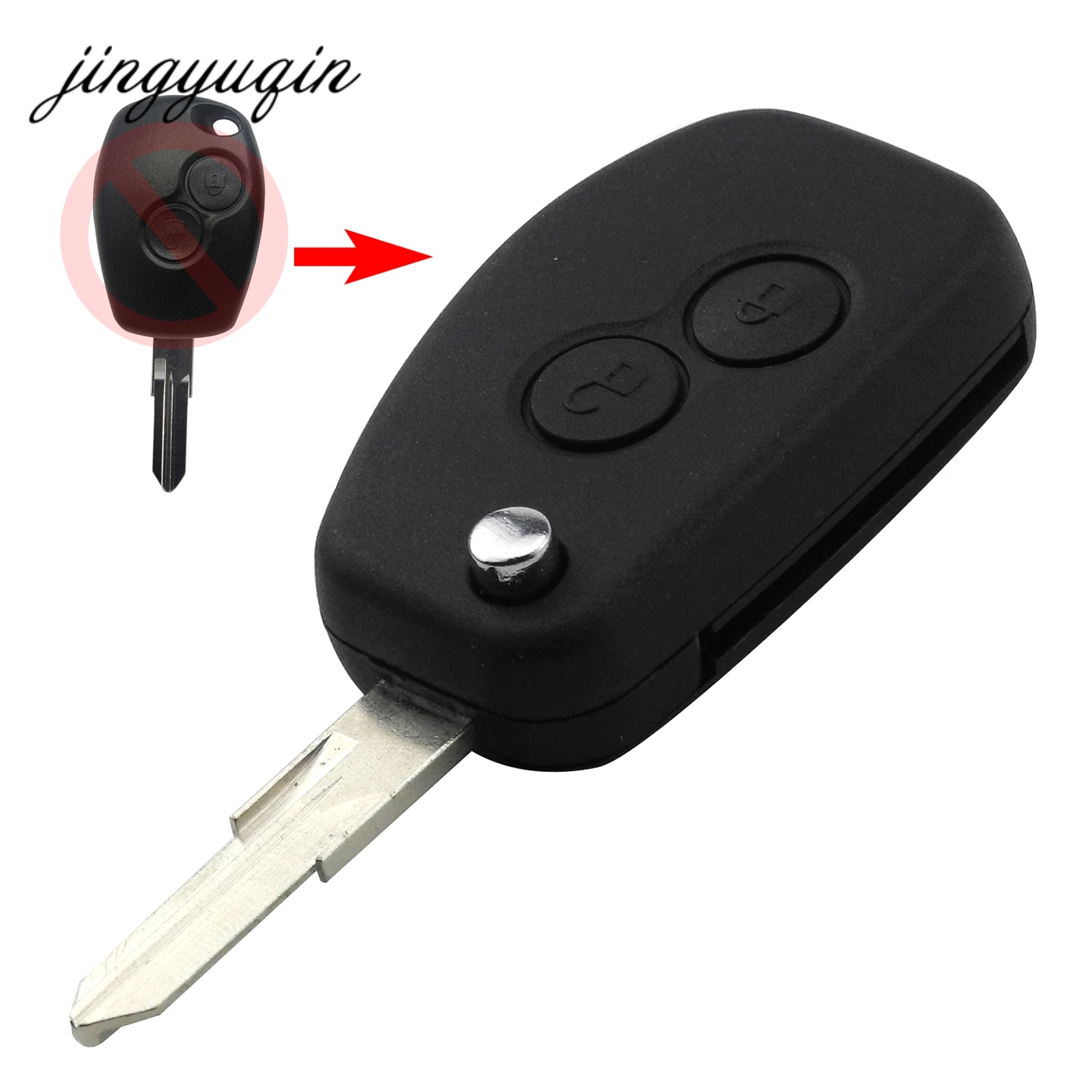 

Bilchave 2 Button Remote Key Shell Case Cover Fob For Renault Dacia Modus Logan Clio Espace Nissan Car Alarm Housing