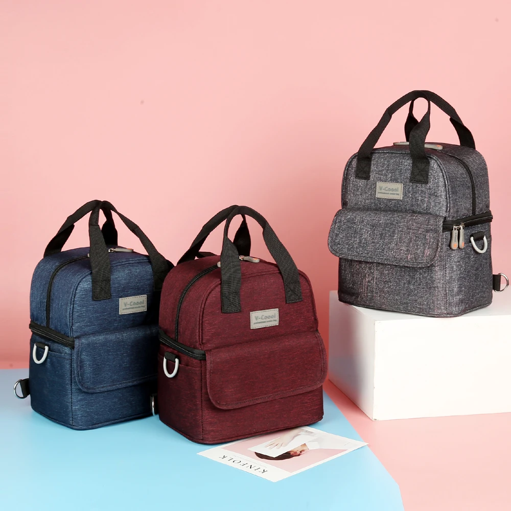 

Single shoulder bag , portable cooler bag, Double layer design , can adjusted into double shoulder bag