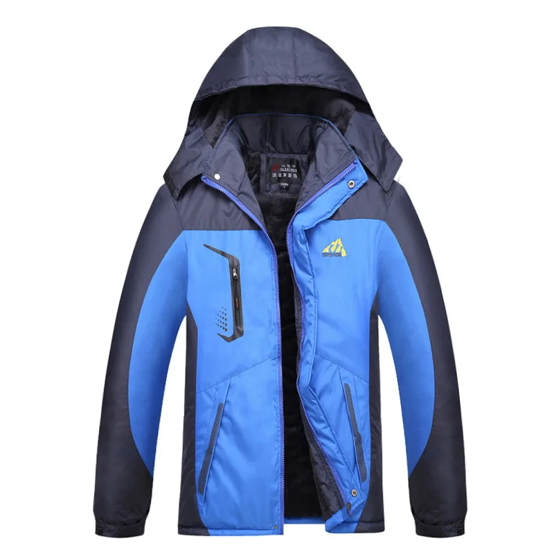 Зимняя куртка-дождевик для пар, большой размер, матовая и толстая ветрозащитная куртка для верховой езды, теплое хлопковое пальто для мужчин