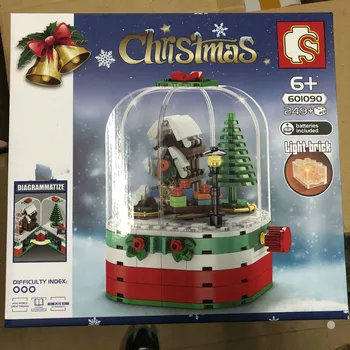 

In Stock Sembo 601090 249Pcs Christmas Santa Claus Tree Building Blocks brick education Toys Children Christmas Gifts