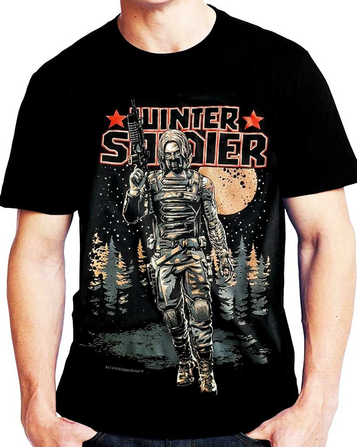 Мужская футболка на заказ Civil War The Winter Soldier баки Барнс панк забавная новинка wo