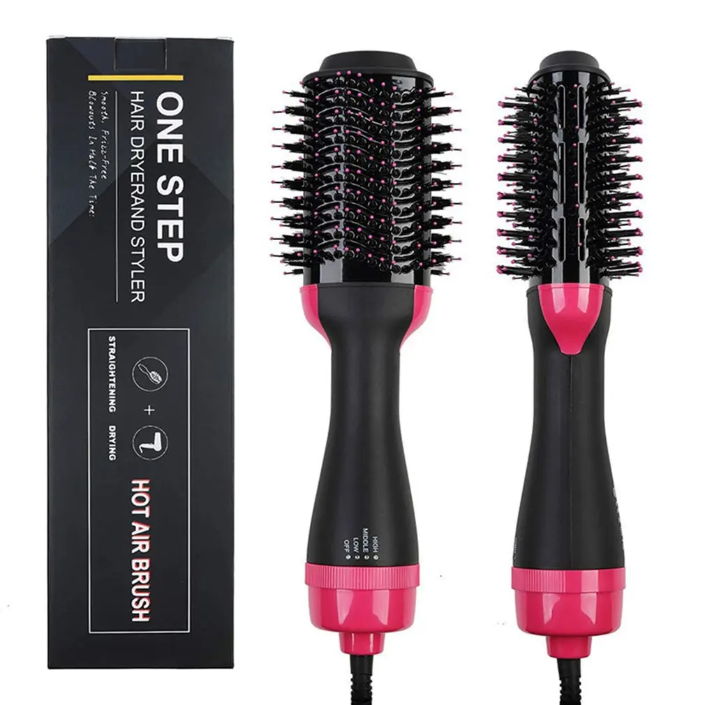 One Step Hair Dryer Brush and Volumizer Blow straightener and curler salon 2 in 1 roller Electric Hot Air Curling Iron comb