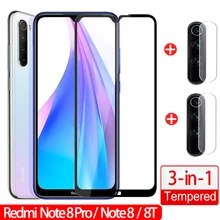 3-in-1 Saft Tempered Glass Redmi 8t K30 Note 8 pro Glass Screen Protector Xiaomi Red mi Note 8pro Note8pro 8 T 8a Pro Protective Glasses Film