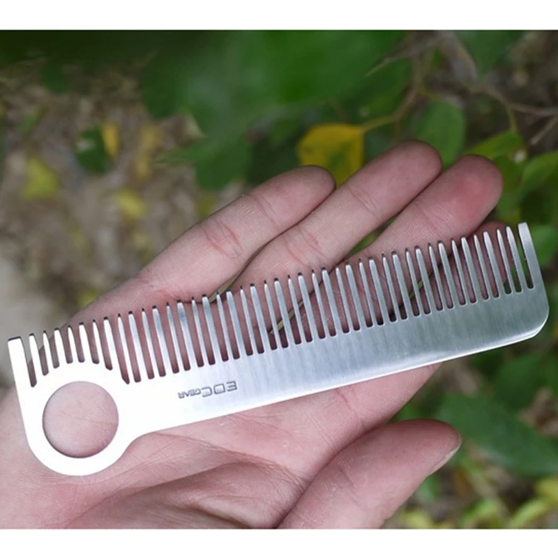 1Pcs New Best Selling Portable Stainless Steel Comb Gear Tactical Pocket High Quality Female Health Care Tools Unisex | Красота и