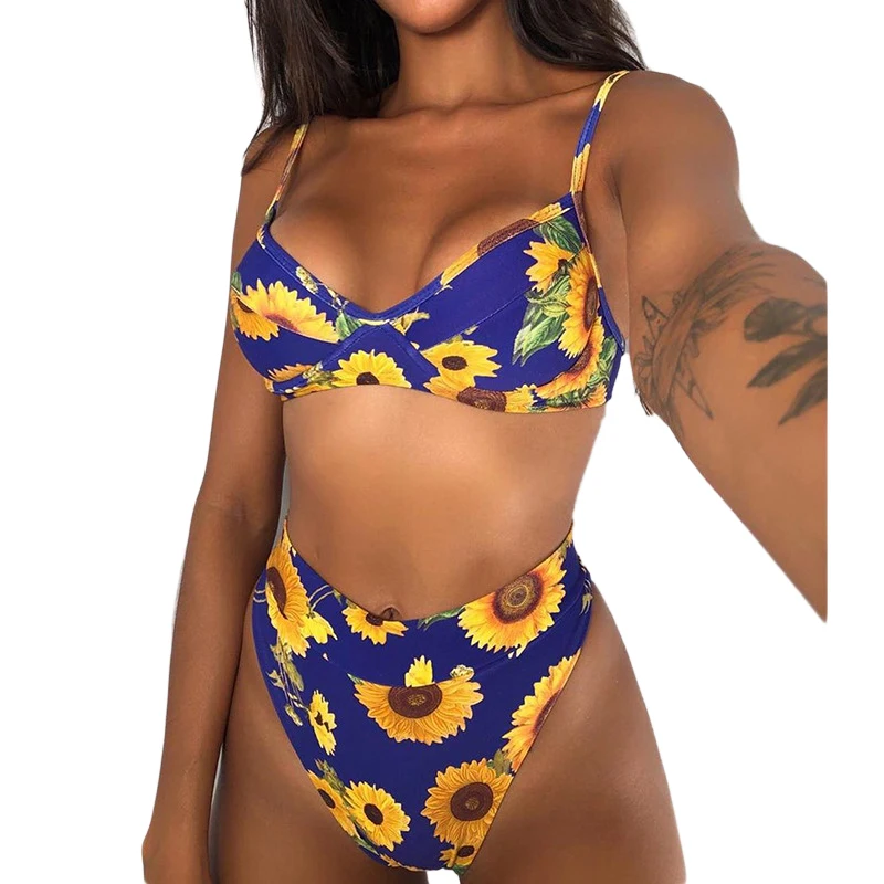  Brand New 2020 Ladies Sexy Bow Bandeau Bikini Leopard Print Swimwear Bandage Women Swimsuit Biquini