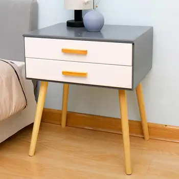 

Solid wood bedside table, simple bedroom, small apartment, bedside creative storage cabinet, Nordic economy
