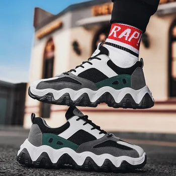 

2020 Nian Spring New Style Sports MEN'S SHOES Versatile Punched Sheet Surface Trendy Shoes Casual Running Shoes 0329