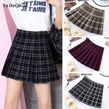 Летняя женская однотонная плиссированная юбка, цветная длина, Корейская элегантная юбка с высокой талией, плиссированная юбка для соревнований, для женщин, малышей, для отдыха