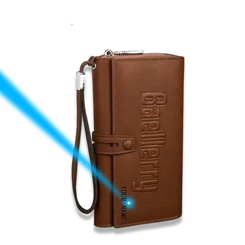 

Men Long Wallets and Purses Male Leather Business Long Wallet Clutch Mobile Phone Bag for Men