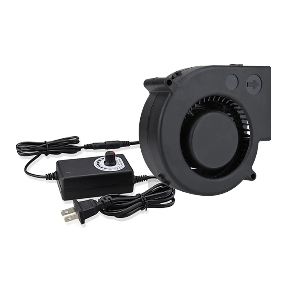 Ventilador de Refrigeração Centrífugo Velocidade Ajustável Ventilador Turbo Conector dc 97 mm 12v 97x94x33 mm ac 100v Adaptador de Alimentação 220v - Imagem 4