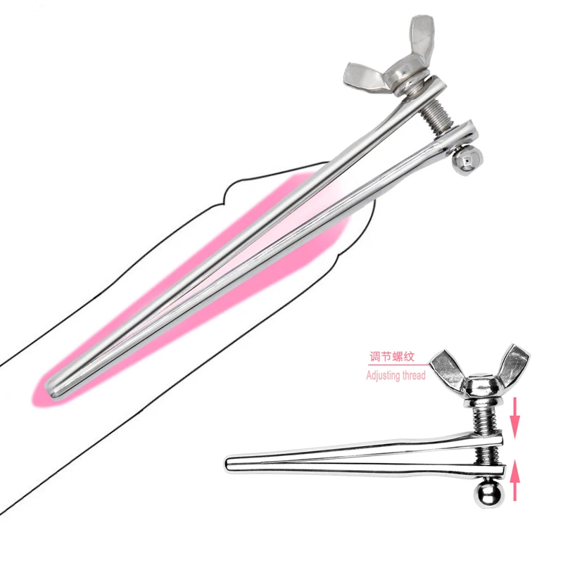 Urethral Catheter Adjustable Cock Sounding Rod Stainless Steel Penis Plug Male Masturbator Uretral Stimulator Sex Toys for Men