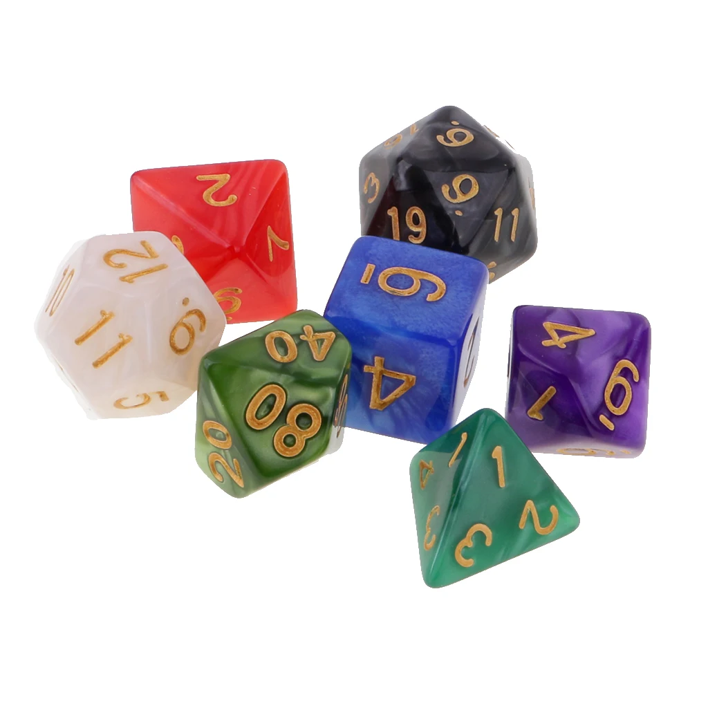 28X многогранные кубики для подземелий и драконов D20 D12 D10 D8 D6 D4 игры Горячие