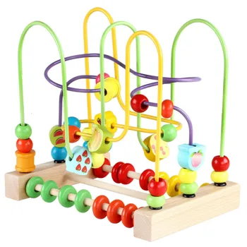 

Digital Fruit Beading Toy Large Baby Puzzle Enlightenment Wooden Beaded Toy Christmas Gift for Children