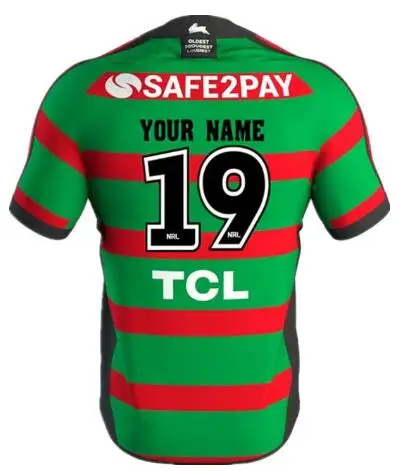 Print name number Южная Сиднея RABBITOHS Регби Джерси Размер: S-5XL - Цвет: Print name number