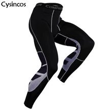 Бодибилдинг тренировочные утягивающие брюки для бега мужские s Компрессионные Леггинсы фитнес спортивные брюки спортивные быстросохнущие обтягивающие брюки