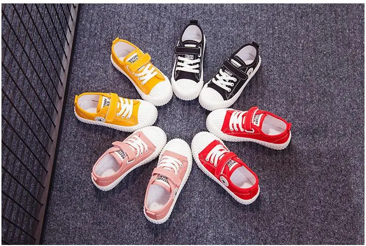 Autumn children low-top candy colors canvas shoes mother-child fashion comfortable small white shoes soft sole canvas