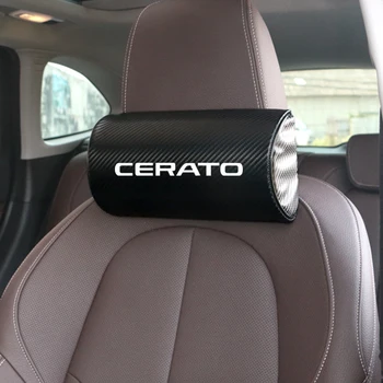 

1pcs Carbon fiber car neck pillows both side single headrest case for KIA Cerato k3 Cerato 2 Cerato 3 Accessories Car-Styling