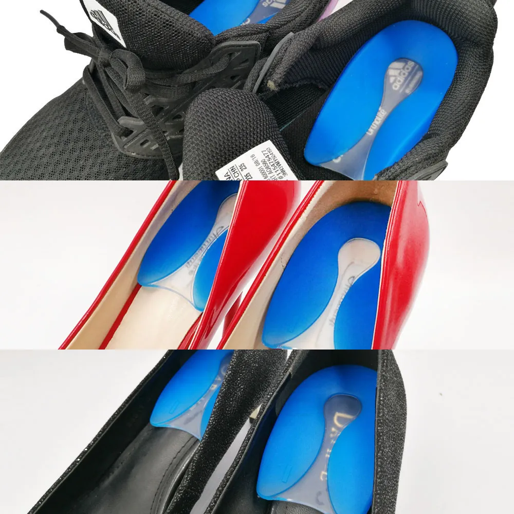 Силиконовый гелевый для ног боль u-образная Подошвенная фасциит пятки протектор пятки Подушка колодки обуви вставки стелька для мужчин и женщин