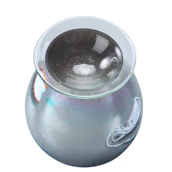 

Electric Oil Warmer,Glass Tart Burner with 3D Effect Night Light,Wax Melt Warmer for Home Office Bedroom Gifts & Decor