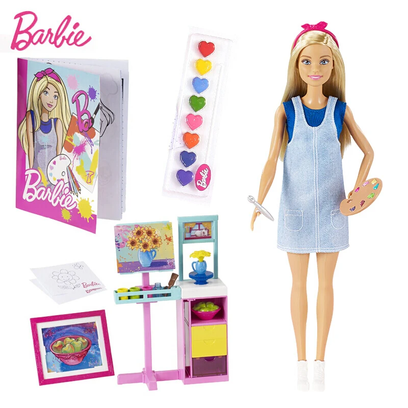 barbie painting set