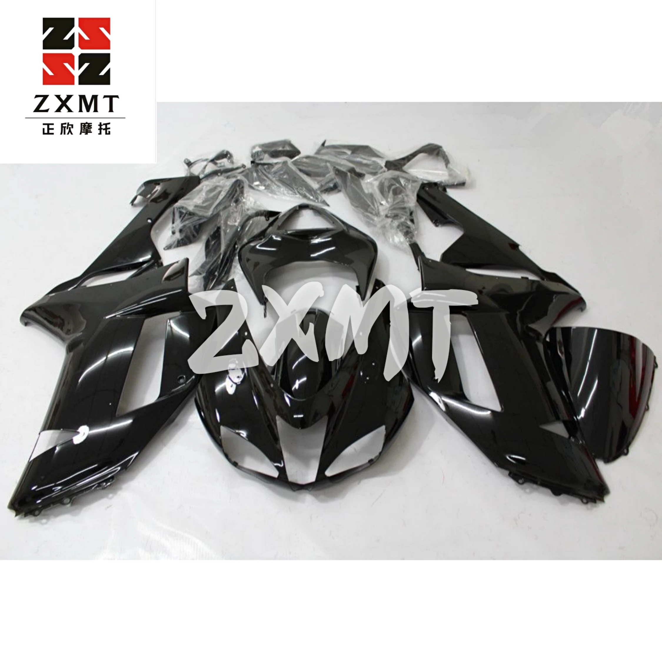 

Motorcycle Panel Fairing Kit Bodywork Complete Plastic Full Set Fit For Kawasaki ZX-6R 2007-2008 6R 636 07 08 Vivid Gloss BlacK