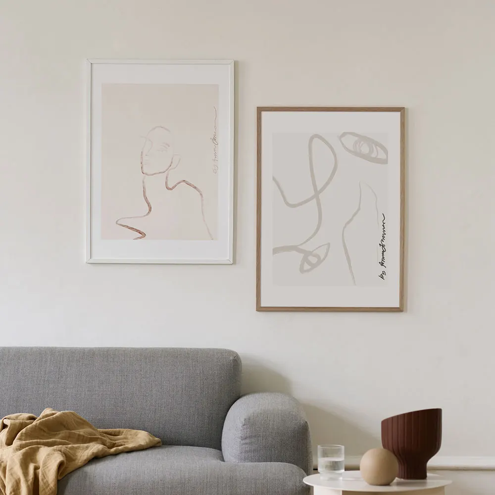 Abstract Eyes Poster Black White Canvas Painting Minimalist Line Art Print Nordic Modern Wall Picture For Living Room Home Decor