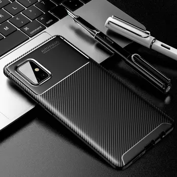 

30pcs/lot For Samsung Galaxy A11 A41 Shockproof Case Soft Carbon Fiber Ultra Thin TPU Cover For Samsung Galaxy A71 5G