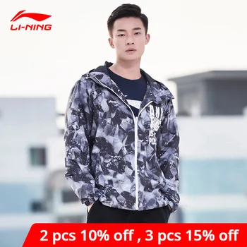 

Li-Ning Men's The Trend Jackets Hooded Regular Fit 100% Polyester Breathable Comfort li ning LiNing Sport Coat AFDN173 MWF364