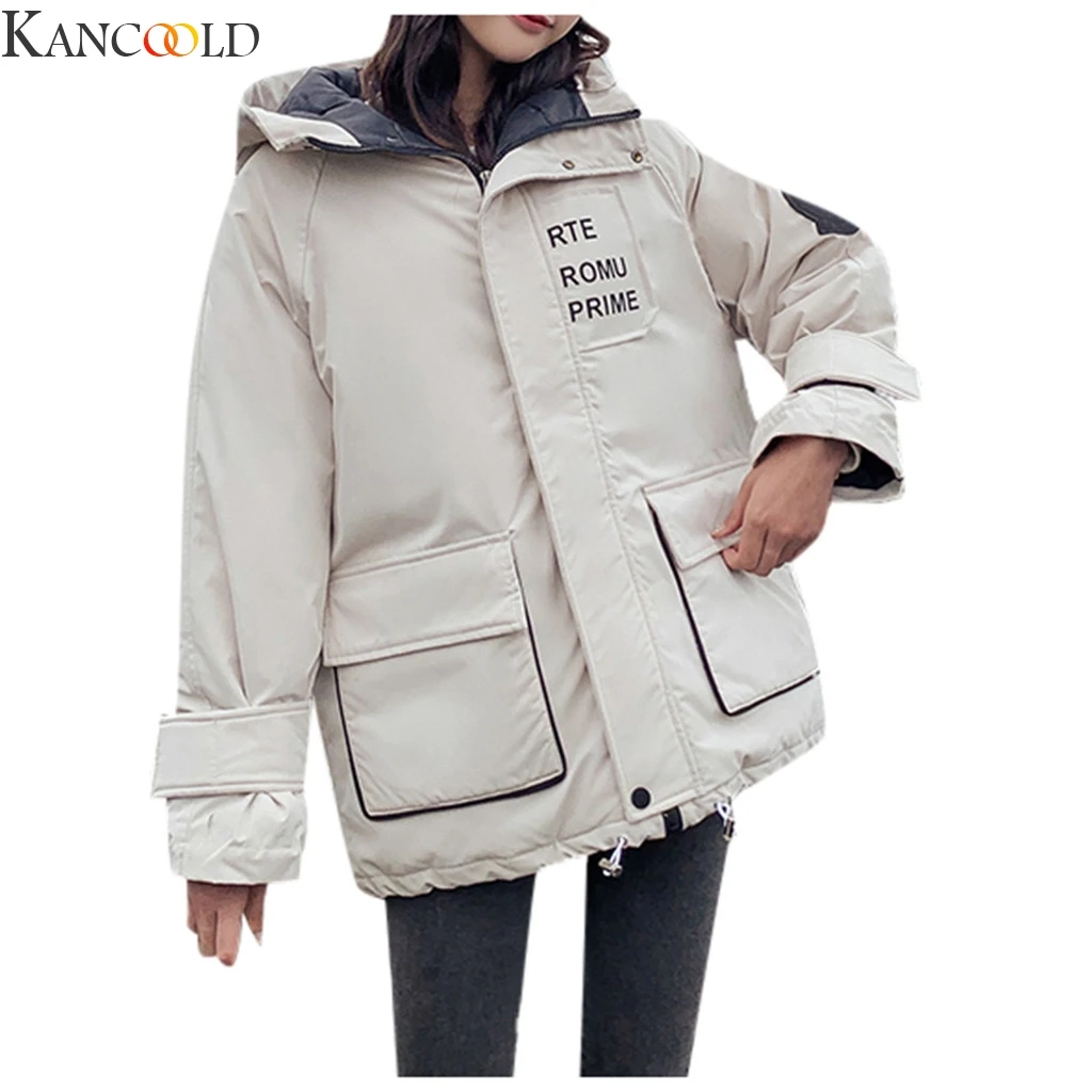 KANCOOLD, осенне-зимнее корейское пальто, куртка, Femme Ins, хлопковая стеганая одежда, теплое однотонное пальто с длинным рукавом, новая одежда