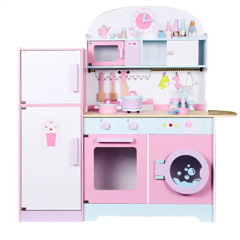 wooden toy refrigerator