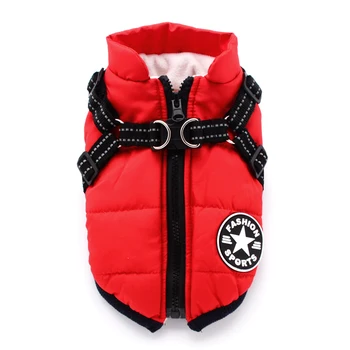 

2019 New Winter Dog Jacket Coat Waterproof Small Pet Dog Harness Clothes Leash Puppy Yorkshire Terrier Yorkies Chihuahua Outfit