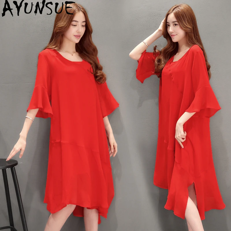 AYUNSUE размера плюс платья для женщин 4xl 5xl 6xl повседневное летнее платье 2020