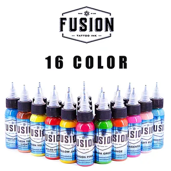 

NEW Fusion 30 ML / Bottle Tattoo Airbrush Ink 16 Colors Pigment Set For Body Paint Tattoo Color Pigment Tattoo tool