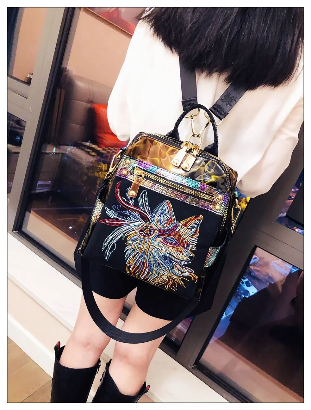 high-end mochila moda um ombro saco do