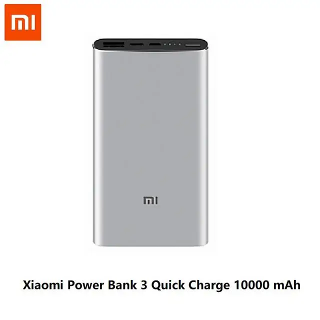 Xiao mi power Bank 3 20000 мАч mi power bank USB-C 45 Вт портативное зарядное устройство Dual USB power bank для ноутбука смартфона - Цвет: 10000mah silver