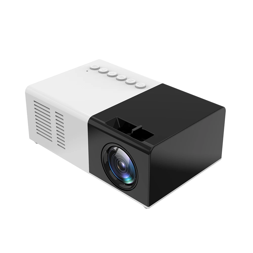 2 Color J9 Portable Mini Projector 1080p Mini Home Projector Av Usb Sd Tf Card Usb Portable