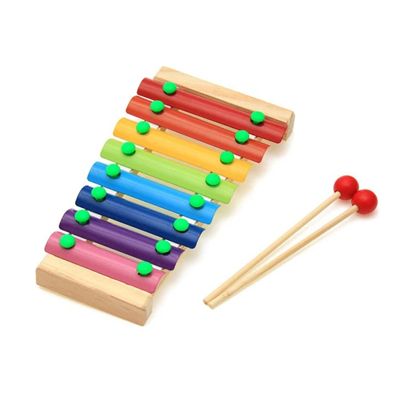 Retail Child Kid Baby 8-Note Wooden Musical Toys Instruments toys Percussion instruments toys WJ328 - Цвет: WJ328