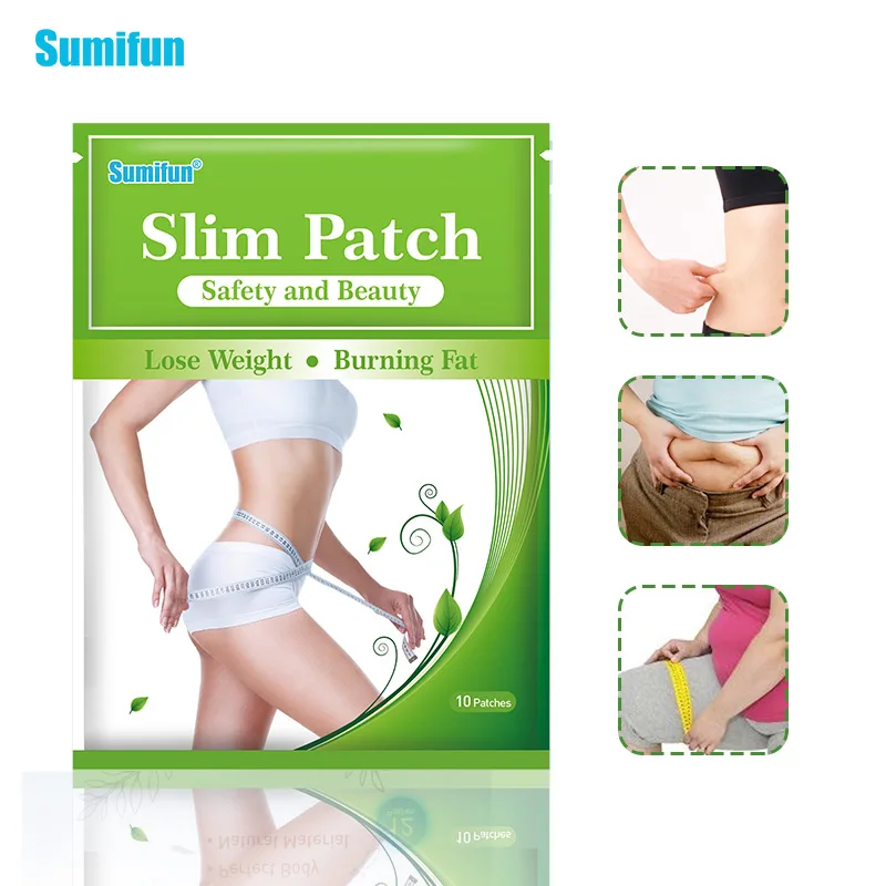 

Sumifun 10pcs/Bag Slimming Patch Hot Body Slim Patches Slim Navel Stick Diet Products Weight Loss Burning Fat Patches K04201