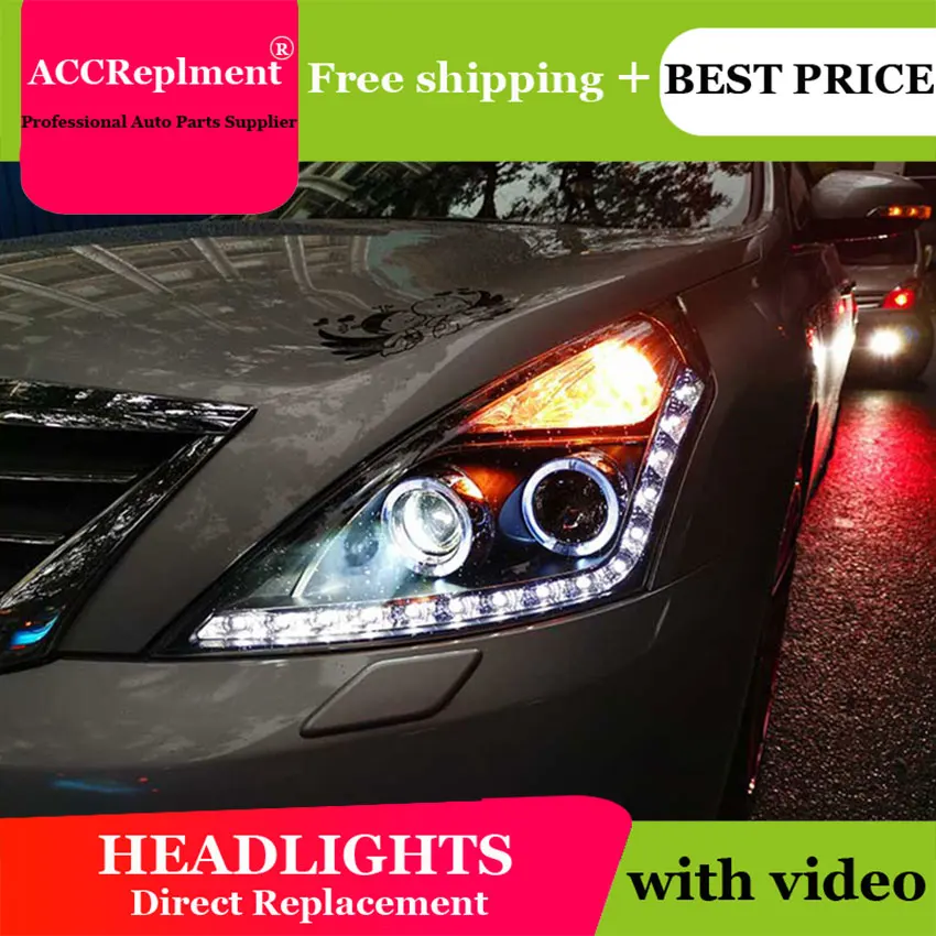 Автомобильный Стайлинг для Nissan Altima фары 2008-2012 светодиодный фонарь светодиодный drl H7 hid Bi-Xenon двойные линзы ближнего света