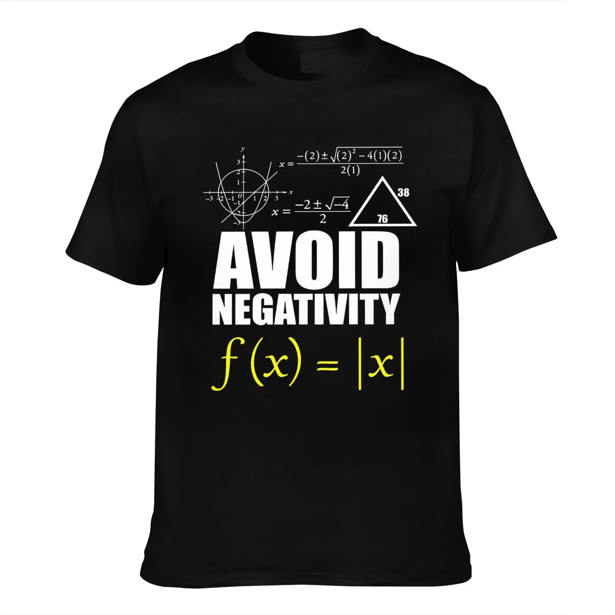 

Funny Avoid Negativity T Shirt Math Nerd Geek Student Teach Fashion Men Top Tee Colour Funny Printed Fashion 100% Cotton T Shirt