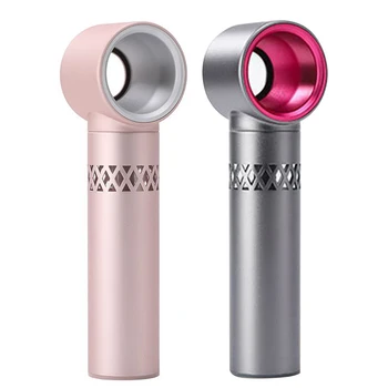 

USB Rechargeable Portable Bladeless Fan Handheld Mini Cooler No Leaf Handy Fan Adjustable Handheld Personal Mini Fan