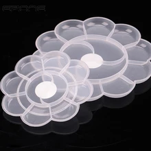 EZONE пластиковая палитра для рисования в форме цветка Акварельная палитра Палитра с несколькими сетками прозрачная легкая Чистящая палитра