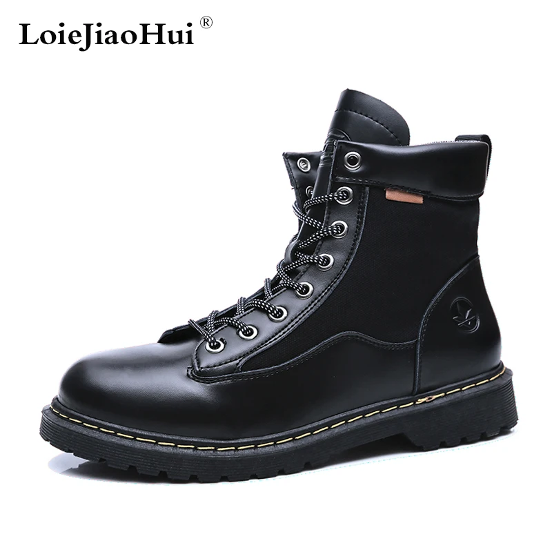 

2019 New Fashion Men Leather Casual Boots High Quality Brogues Oxford Waterproof Flats Shoes Luxury Brand Dress Business Boots
