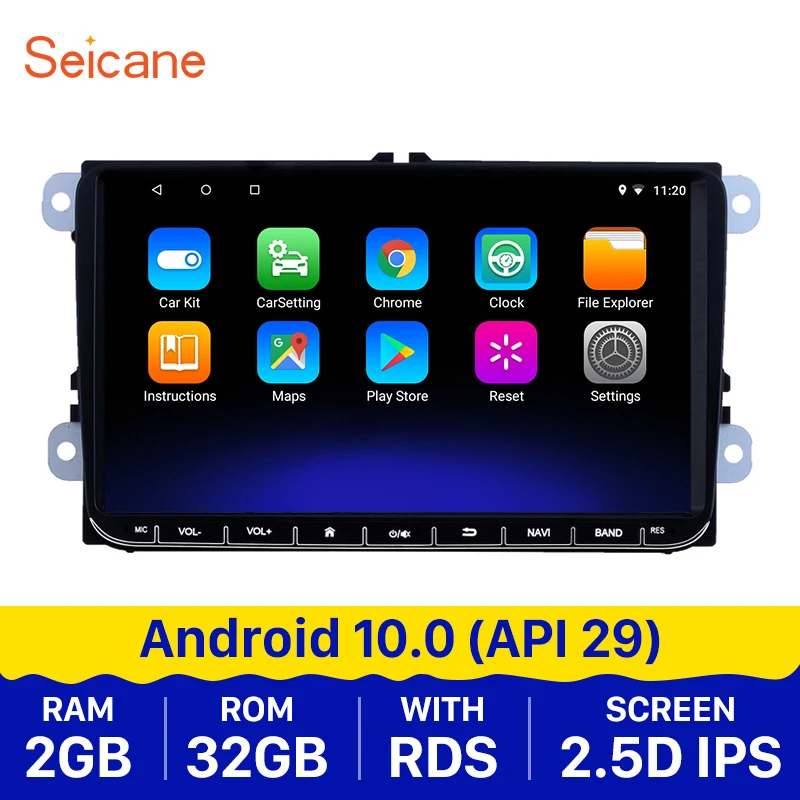 

Seicane 9inch Android 10.0 GPS Radio for VW Volkswagen Passat Polo Golf Skoda with Bluetooth USB WIFI support Carplay Digital TV