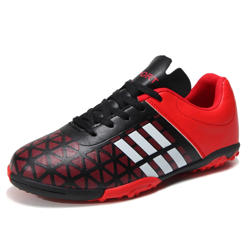Горячая Распродажа, бренд, детский футбольный мяч, обувь для мужчин и женщин, открытый TF Turf, футбольные шиповки атлетические кроссовки спортивные ботинки для взрослых - Цвет: Red