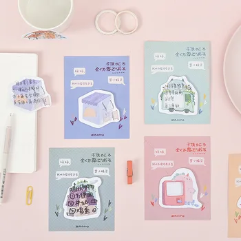 

50set/lot Memo Pads Sticky Notes Elves in the house Paper diary Scrapbooking Stickers Office School stationery Notepad