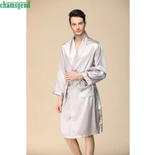 Chamsgend удобные халаты Мужская шелковая домашняя пижама ночная рубашка имитация шелковые пижамы с длинными рукавами Batas De Hombre Новинка